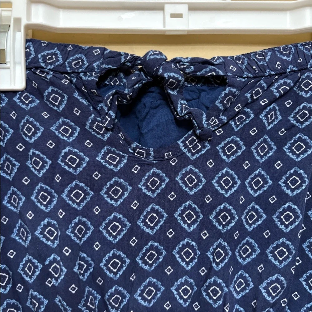 Abercrombie & Fitch Navy Patterned Maxi Dress,size L